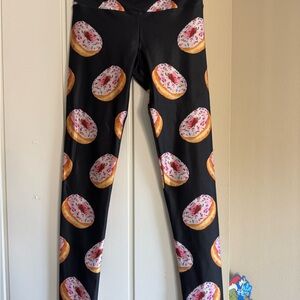Goldsheep Women’s Donut Print Leggings - Black